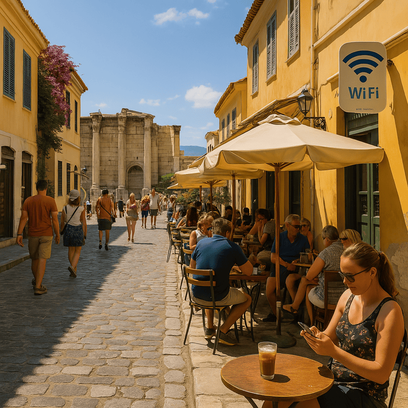 Greife aus dem Ausland auf griechische Bankdienste zu