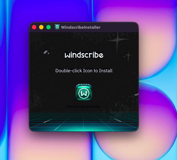 Окно WindscribeInstaller в macOS