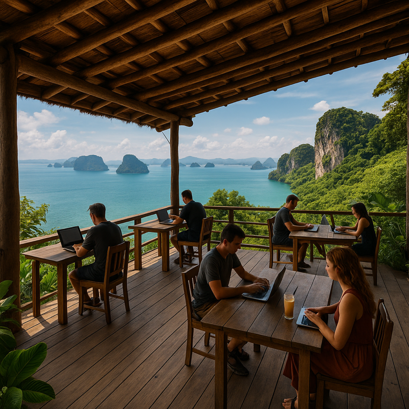 Greife aus dem Ausland auf thailändische Dienste zu